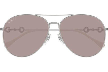 Okulary przeciwsłoneczne Gucci GG1698S 005 Pilotki (Aviator) Srebrne