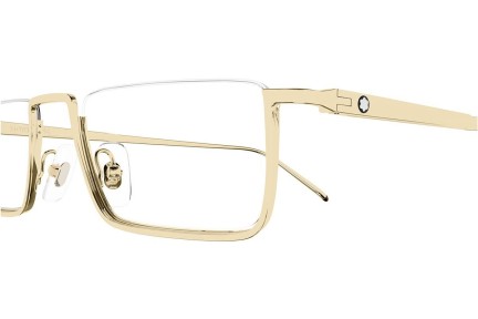 Okulary korekcyjne Mont Blanc MB0370O 001 Prostokątne Złote