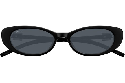 Okulary przeciwsłoneczne Gucci GG1680S 002 Owalne Czarne