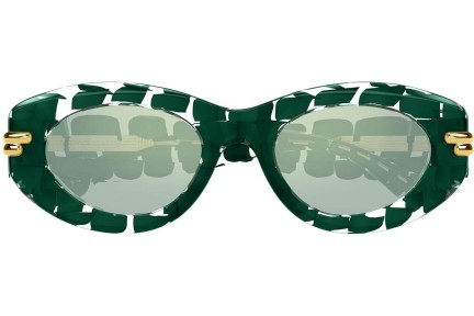 Okulary przeciwsłoneczne Bottega Veneta BV1322S 003 Owalne Zielone