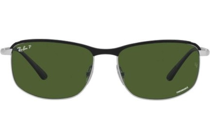 Okulary przeciwsłoneczne Ray-Ban Chromance Collection RB3671CH 9144P1 Polarized Prostokątne Czarne