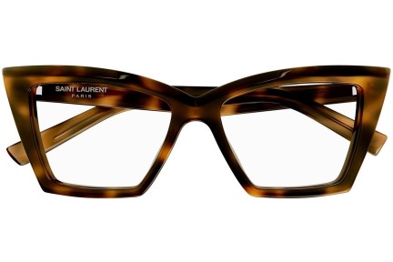 Okulary korekcyjne Saint Laurent SL657OPT 002 Kocie oczy Havana