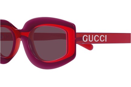 Okulary przeciwsłoneczne Gucci GG1719S 004 Prostokątne Czerwone