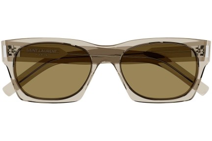 Okulary przeciwsłoneczne Saint Laurent SL402 018 Kwadratowe Beżowe
