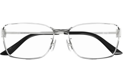 Okulary korekcyjne Balenciaga BB0375OA 003 Kwadratowe Srebrne