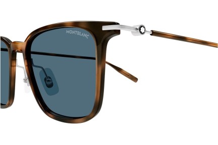 Okulary przeciwsłoneczne Mont Blanc MB0354S 004 Kwadratowe Havana