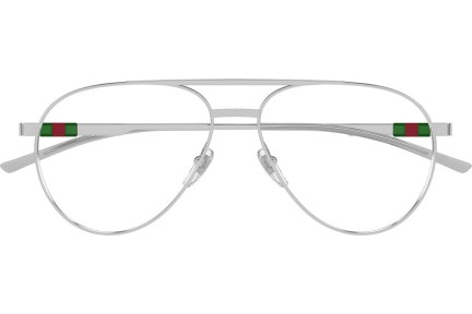 Okulary korekcyjne Gucci GG1679O 001 Pilotki (Aviator) Srebrne