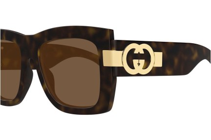 Okulary przeciwsłoneczne Gucci GG1688S 002 Kwadratowe Havana