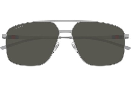 Okulary przeciwsłoneczne Gucci GG1676S 001 Pilotki (Aviator) Srebrne