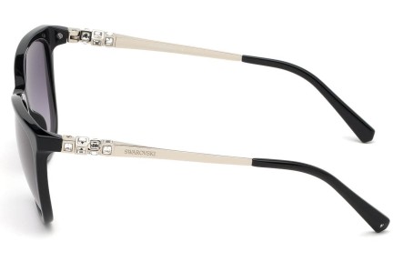 Okulary przeciwsłoneczne Swarovski SK0225 01B Kwadratowe Czarne