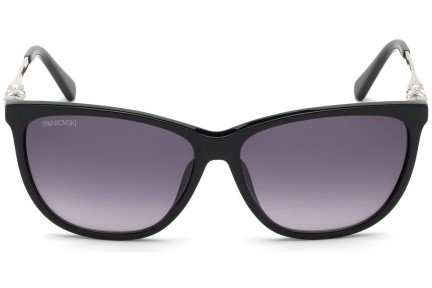 Okulary przeciwsłoneczne Swarovski SK0225 01B Kwadratowe Czarne
