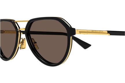 Okulary przeciwsłoneczne Bottega Veneta BV1373S 001 Okrągłe Czarne