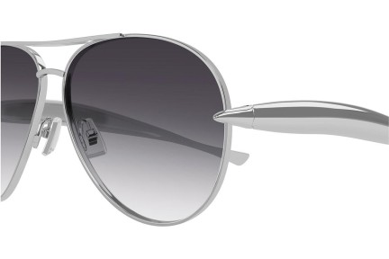 Okulary przeciwsłoneczne Bottega Veneta BV1305S 008 Pilotki (Aviator) Srebrne