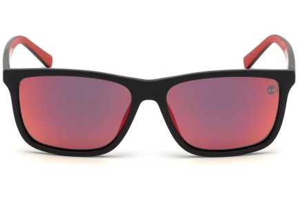 Okulary przeciwsłoneczne Timberland TB9174 02D Polarized Prostokątne Czarne