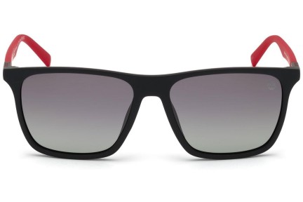 Okulary przeciwsłoneczne Timberland TB9198 02D Polarized Kwadratowe Czarne