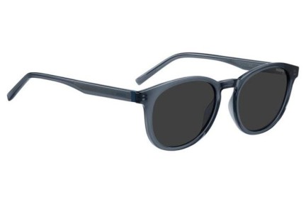 Okulary przeciwsłoneczne HUGO HG1357/S PJP/IR Kwadratowe Niebieskie