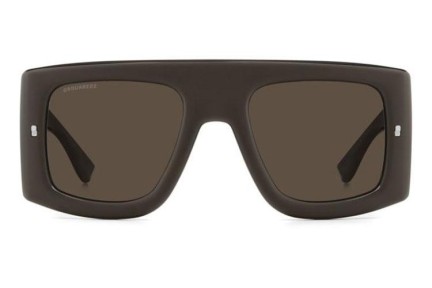 Okulary przeciwsłoneczne Dsquared2 ICON0024/S YZ4/70 Kwadratowe Brązowe