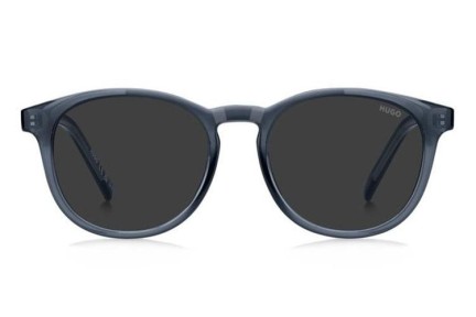 Okulary przeciwsłoneczne HUGO HG1357/S PJP/IR Kwadratowe Niebieskie