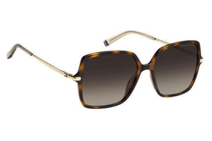 Okulary przeciwsłoneczne Tommy Hilfiger TH2220/S 086/HA Kwadratowe Havana