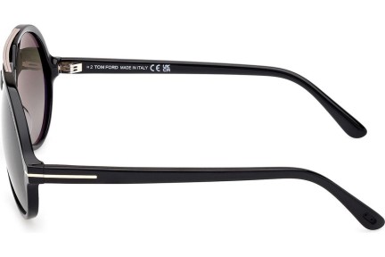 Okulary przeciwsłoneczne Tom Ford Aalto FT1210 01B Pilotki (Aviator) Czarne