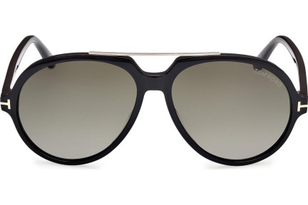 Okulary przeciwsłoneczne Tom Ford Aalto FT1210 01B Pilotki (Aviator) Czarne