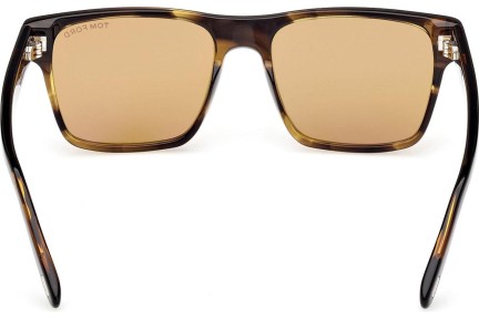 Solbriller Tom Ford Calder FT1205 56E Firkantet Havana