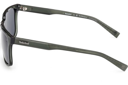 Okulary przeciwsłoneczne Timberland TB00037 96D Polarized Kwadratowe Zielone