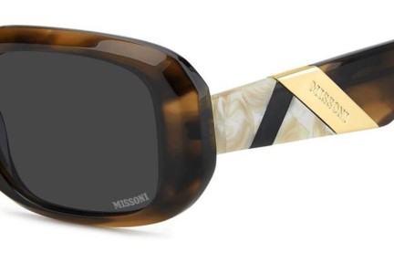 Okulary przeciwsłoneczne Missoni MIS0220/S KVI/IR Prostokątne Havana