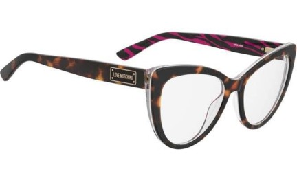 Okulary korekcyjne Love Moschino MOL649 2VL Kocie oczy Havana