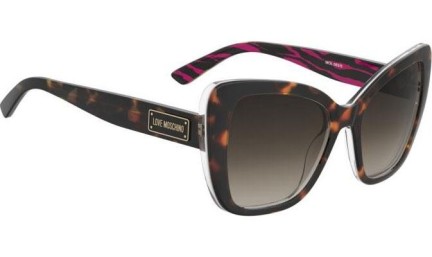 Okulary przeciwsłoneczne Love Moschino MOL083/S 2VL/HA Kocie oczy Havana