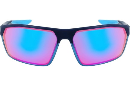 Okulary przeciwsłoneczne Nike Clash M DD1225 410 Prostokątne Niebieskie