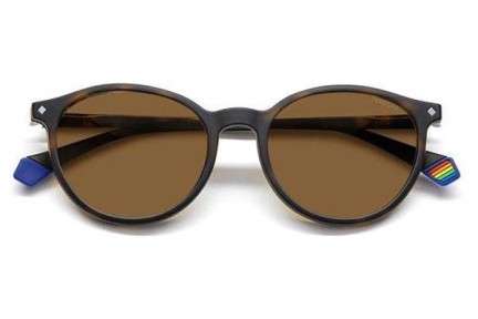 szemüvegeinket Polaroid PLD6137/CS 086/SP Polarized Kerek Havana