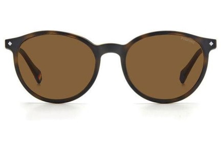 szemüvegeinket Polaroid PLD6137/CS 086/SP Polarized Kerek Havana