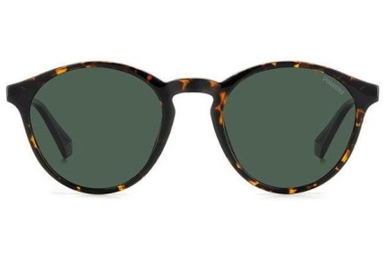 Okulary przeciwsłoneczne Polaroid PLD4153/S 086/UC Polarized Okrągłe Havana