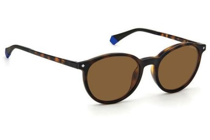 szemüvegeinket Polaroid PLD6137/CS 086/SP Polarized Kerek Havana