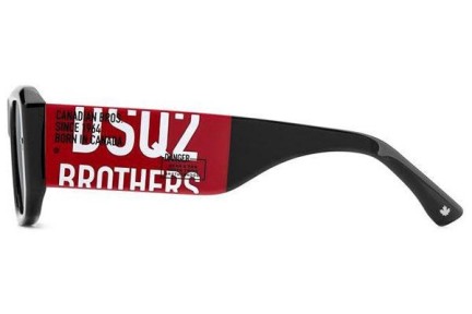 Okulary przeciwsłoneczne Dsquared2 D20107/S OIT/IR Prostokątne Czarne