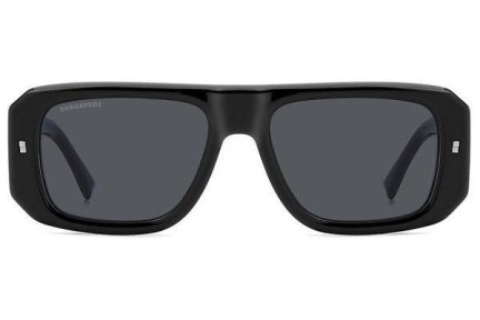 Okulary przeciwsłoneczne Dsquared2 D20107/S OIT/IR Prostokątne Czarne