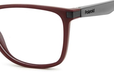 Okulary korekcyjne Polaroid PLDD514 LHF Prostokątne Czerwone