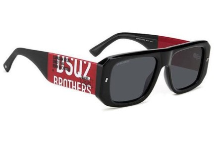Okulary przeciwsłoneczne Dsquared2 D20107/S OIT/IR Prostokątne Czarne