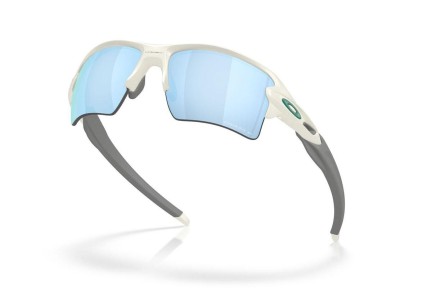 Okulary przeciwsłoneczne Oakley Flak 2.0 XL OO9188 9188K2 PRIZM Deep Water Polarized Prostokątne Białe