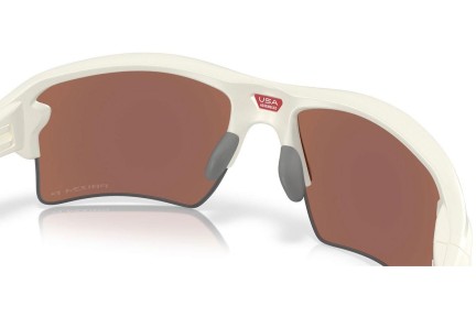 Okulary przeciwsłoneczne Oakley Flak 2.0 XL OO9188 9188K2 PRIZM Deep Water Polarized Prostokątne Białe