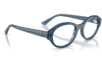 Okulary korekcyjne Ray-Ban Shilo RX7257 8434 Owalne Niebieskie