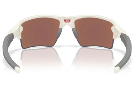 Okulary przeciwsłoneczne Oakley Flak 2.0 XL OO9188 9188K2 PRIZM Deep Water Polarized Prostokątne Białe