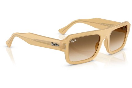 Okulary przeciwsłoneczne Ray-Ban Lukas RB4454 680651 Prostokątne Brązowe