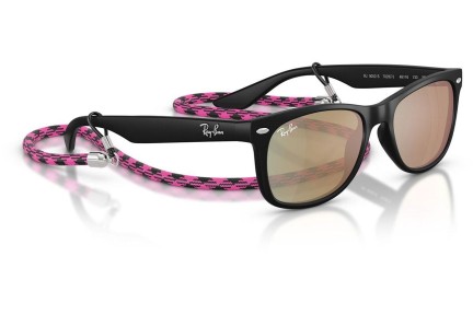 Okulary przeciwsłoneczne Ray-Ban Junior New Wayfarer Junior RJ9052S 70287J Polarized Kwadratowe Czarne