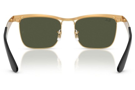 Okulary przeciwsłoneczne Ray-Ban Wayfarer Deluxe RB3875 927633 Kwadratowe Złote