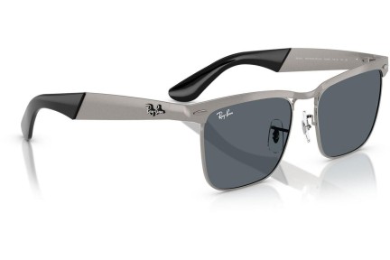 Okulary przeciwsłoneczne Ray-Ban Wayfarer Deluxe RB3875 029/R5 Kwadratowe Srebrne