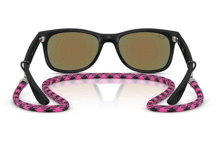 Okulary przeciwsłoneczne Ray-Ban Junior New Wayfarer Junior RJ9052S 70287J Polarized Kwadratowe Czarne