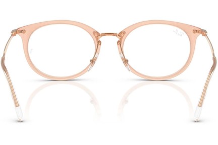Okulary korekcyjne Ray-Ban RX7255 8124 Okrągłe Różowe