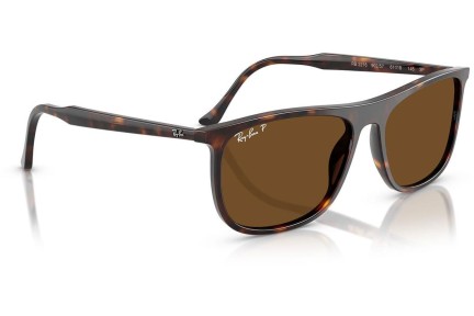Okulary przeciwsłoneczne Ray-Ban RB2216 902/57 Polarized Prostokątne Havana
